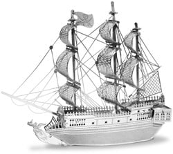 Eureka modelbouw 3D puzzel Pirate Ship Black Pearl metaal zilver