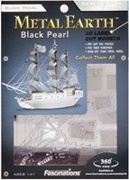 Eureka maquette 3D puzzle Bateau Pirate Black Pearl métal argenté-2