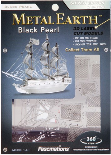 Eureka maquette 3D puzzle Bateau Pirate Black Pearl métal argenté-2