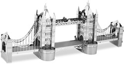 Eureka 3D puzzel London Tower Bridge metaal bouwpakket zilver editie