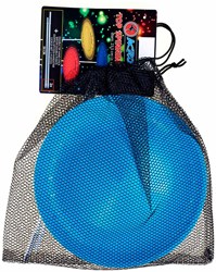 Eureka balanceerbord speelgoed met stok lichtblauw - Acrobat 23.5 cm