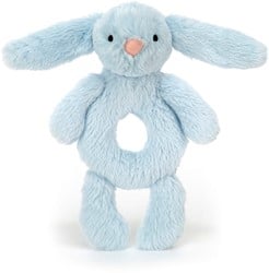 Jellycat Rammelaar Bashful Blauw Konijn 