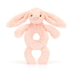 Jellycat knuffel rammelaar Bashful Blush Bunny baby speelgoed