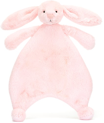 Jellycat Knuffeldoekje Bashful Pink Konijn 