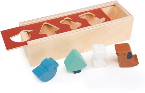 Mentari boîte à formes animaux en bois - jouet éducatif animaux