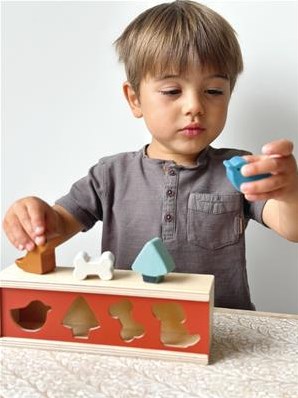 Mentari boîte à formes animaux en bois - jouet éducatif animaux-3