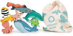Mentari empileur en bois océan - jouet éducatif animaux marins