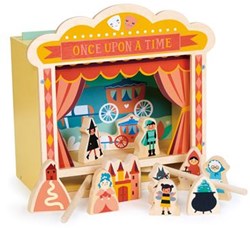 Mentari mini théâtre en bois jouet pour enfants et jeu de rôle créatif