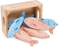 Mentari panier jouet poissons - jouet en bois pour enfants-2