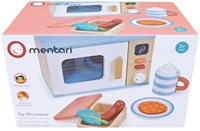 Mentari micro-ondes en bois jouet cuisine pour enfants-3