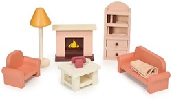 Mentari ensemble salon maison de poupée en bois - bois durable