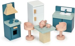 Mentari ensemble cuisine en bois - accessoires maison de poupée