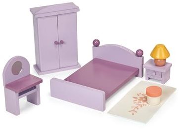 Mentari chambre en bois pour maison de poupée - jouet durable et créatif-3