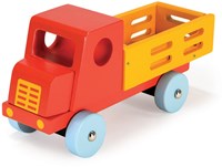 Mentari camion jouet en bois rouge - éducatif et durable