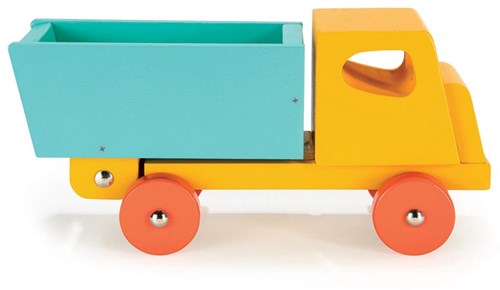 Mentari camion en bois jaune - véhicule jouet pour enfants-2