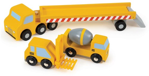 Mentari transporteur en bois véhicules de chantier - jouet éducatif-3