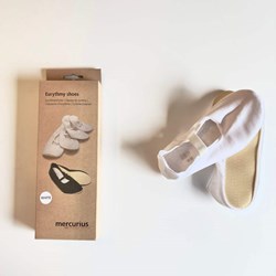 Mercurius chaussures d'eurythmie blanches taille 52 - chaussures en coton antidérapantes