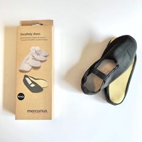Mercurius chaussures d'eurythmie noires - chaussures en coton antidérapantes taille 52