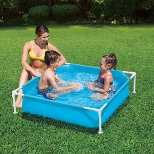 Summer Waves piscine tubulaire 122x122x30 cm bleu piscine enfant jardin-2
