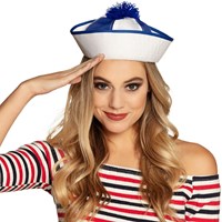 Boland - Casquette marine bleu blanc - chapeau marin adulte unisexe