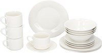Alpina ontbijtset aardewerk wit 16-delig - servies voor 4 personen