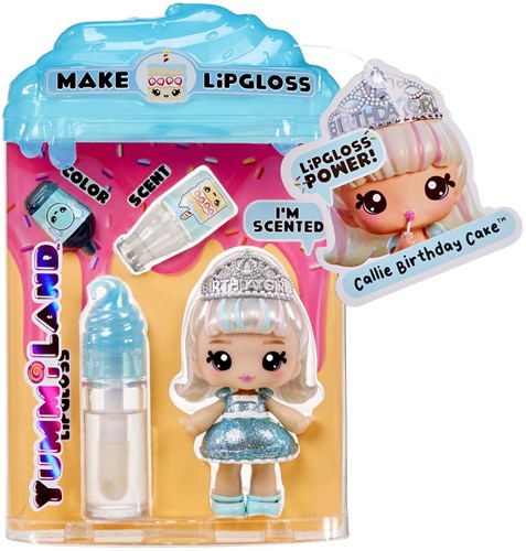 Poupée jouet Lipgloss Pop Callie Birthday Cake - Yummiland - Coffret gloss DIY