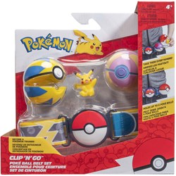 Jazwares Pokémon Clip N Go Pikachu Speelset met Riem en Pokébal