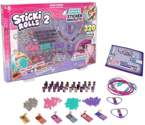Sticki rolls Sticki Station station d'autocollants jouet créatif bleu-2