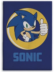 Fleece deken Sonic - Blauw - 100x140cm - Kinderdeken Sonic