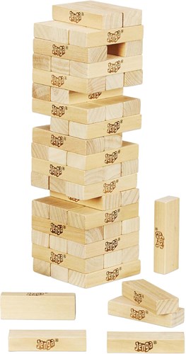 Hasbro Jenga Jeu de société avec dé numérique - Blocs en bois-2