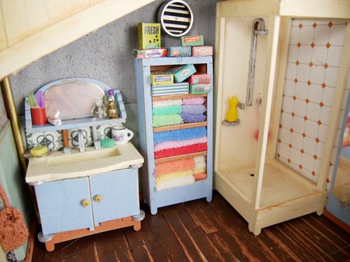 Het Muizenhuis kit mobilier salle de bain - meubles de maison de poupée en bois-2