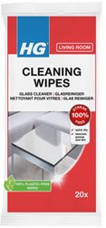 HG glasreiniger schoonmaakdoekjes voor glas en spiegels 20 stuks