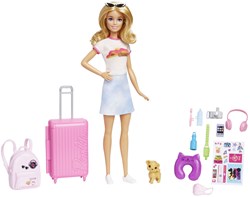 Barbie pop op reis - modepop met koffer en reisaccessoires