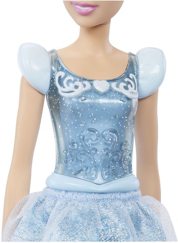 Mattel Disney Princess pop Assepoester met accessoires en glitterjurk-3