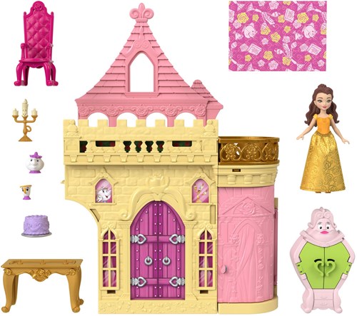 Disney Prinses poppenhuis Belle's Kasteel speelset - roze speelgoed-2