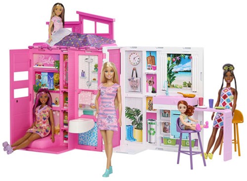 Barbie Maison de vacances maison de poupée avec poupée - Set de jeu maison Barbie-2