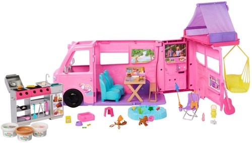 Mattel Barbie camper speelgoedauto - droomcamper speelset met accessoires-2