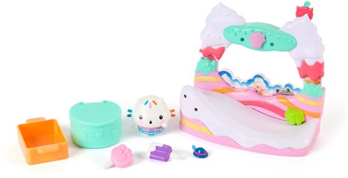 Spin Master Gabby's Poppenhuis balkon speelset met Cakey Cat figuur-3