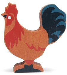 Tender Leaf animal de ferme en bois coq - jouet durable pour enfants
