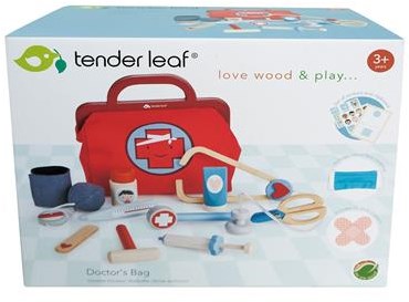 Tender Leaf sac de médecin jouet en bois set de docteur pour enfants-3