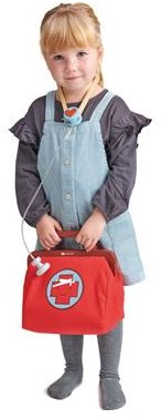 Tender Leaf sac de médecin jouet en bois set de docteur pour enfants-2