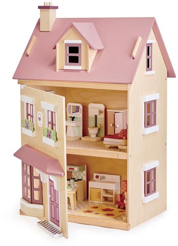 Tender Leaf poppenhuis - houten Villa Foxtail met meubels voor kinderen-2