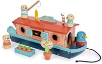 Tender Leaf houten kanaalboot speelgoed met accessoires en otterfamilie