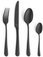 Amefa set de couverts Manille vintage noir 16 pièces - acier chromé moderne-2