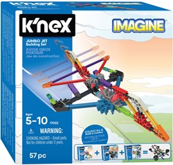 K'nex bouwset Jumbo Jet - constructiespeelgoed vliegtuig 57-delig