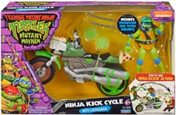 Teenage Mutant Ninja Turtles Moto Ninja Kick avec figurine Leonardo