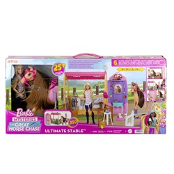 Barbie paard speelset Ultimate Stable met accessoires en pop