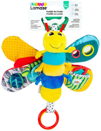 Tomy babyspeelgoed Freddie de Vuurvlieg - sensorisch pluche knuffel