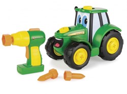 Tomy - Bouwspeelgoed Johnny Tractor met boormachine en licht & geluid