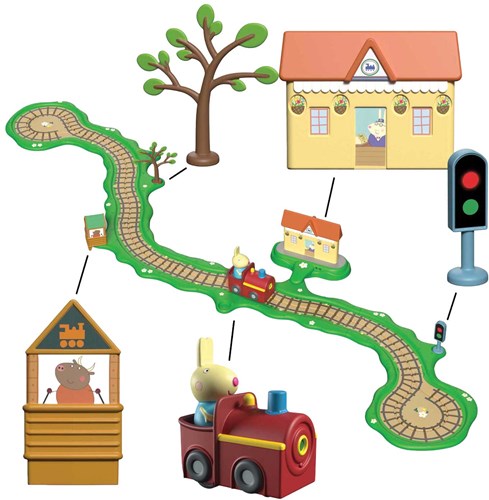 Spectron Peppa Pig speelgoed treinset - interactieve speelbaan met geluid-2